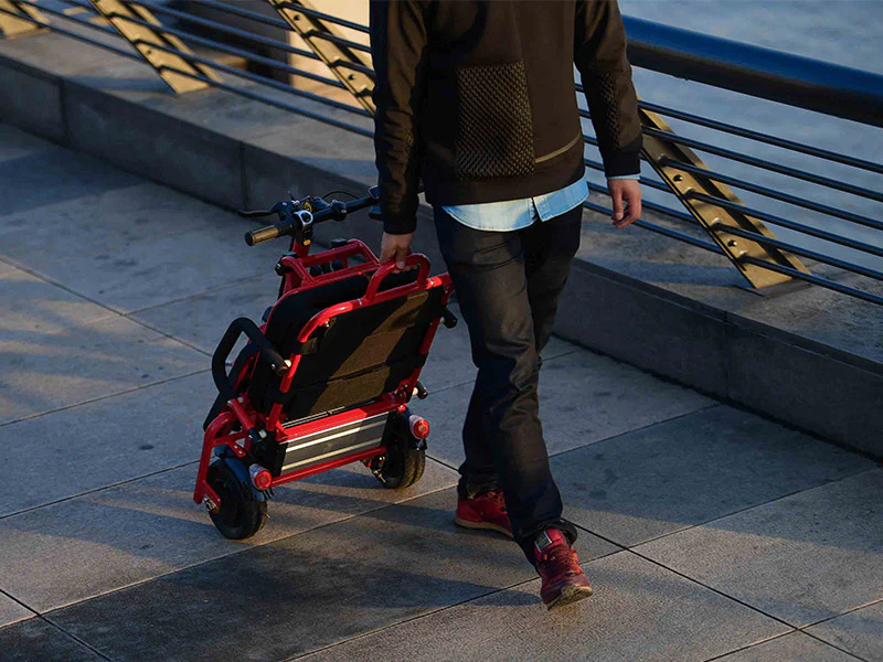 Foldable 3 wheel electric scooter mobility scooter black - Image 5