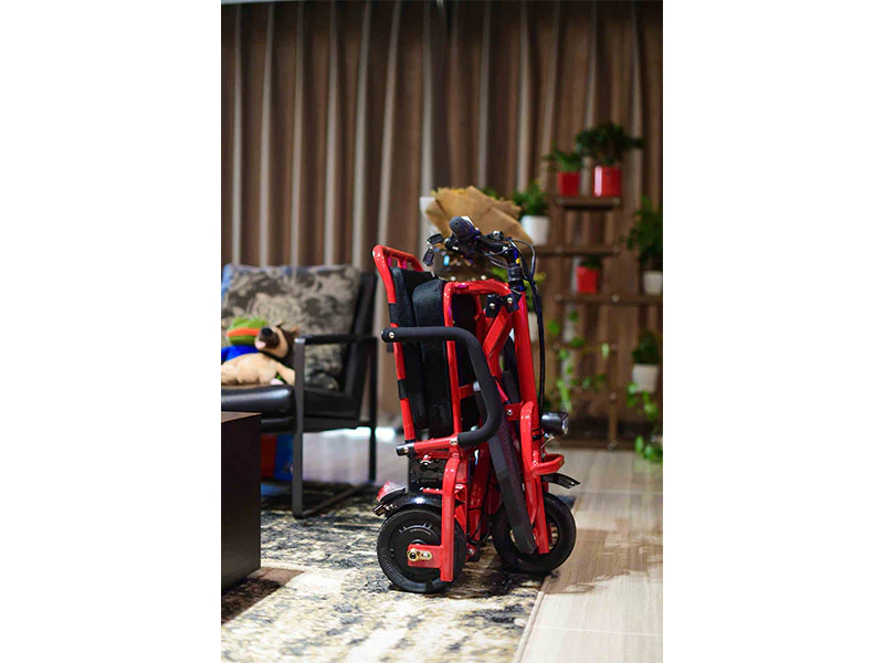 Foldable 3 wheel electric scooter mobility scooter Red - Image 10