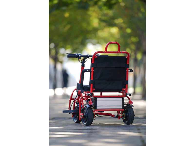Foldable 3 wheel electric scooter mobility scooter Red - Image 11