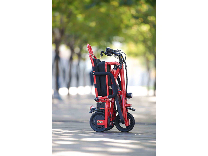 Foldable 3 wheel electric scooter mobility scooter Red - Image 12