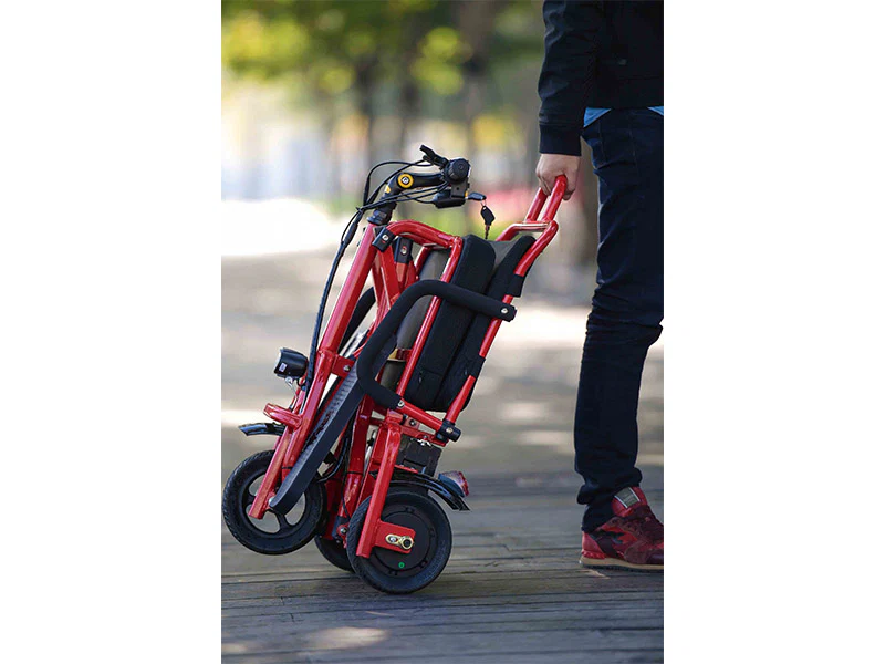 Foldable 3 wheel electric scooter mobility scooter Red - Image 13