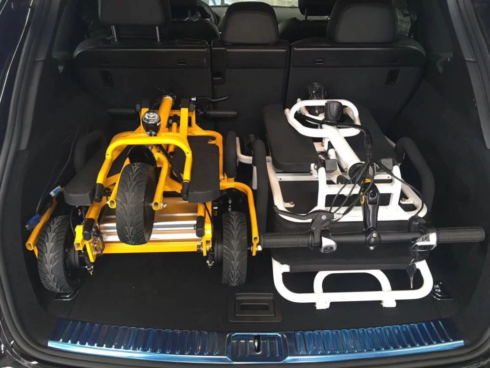 Foldable 3 wheel electric scooter mobility scooter Red - Image 3