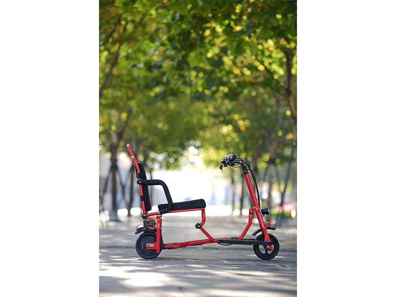 Foldable 3 wheel electric scooter mobility scooter Red - Image 7
