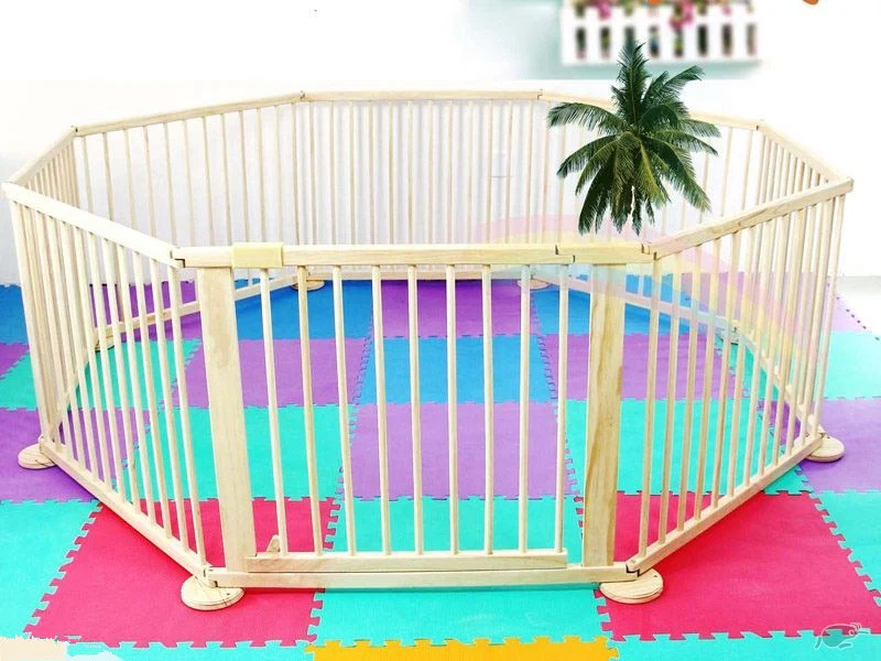 8PC WOODEN BABY PLAYPEN - Image 5
