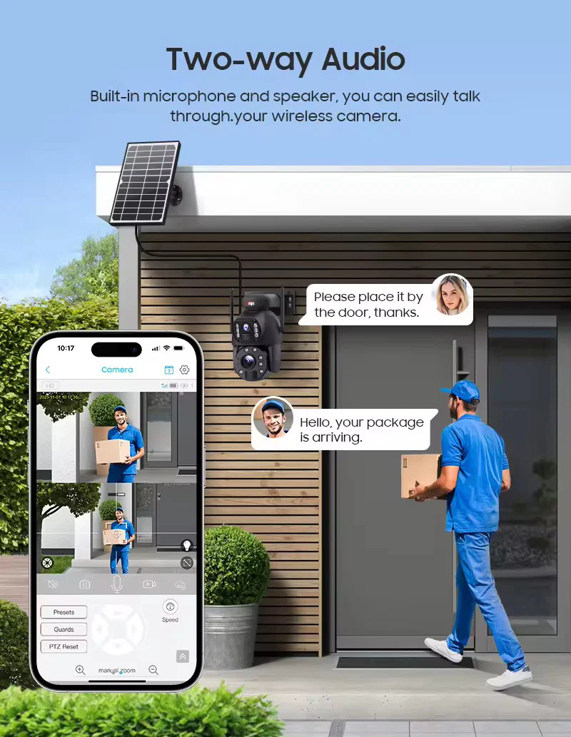 Dual camera 4G SIM SOLAR security camera wireless free batteries with 64GB card - Image 10