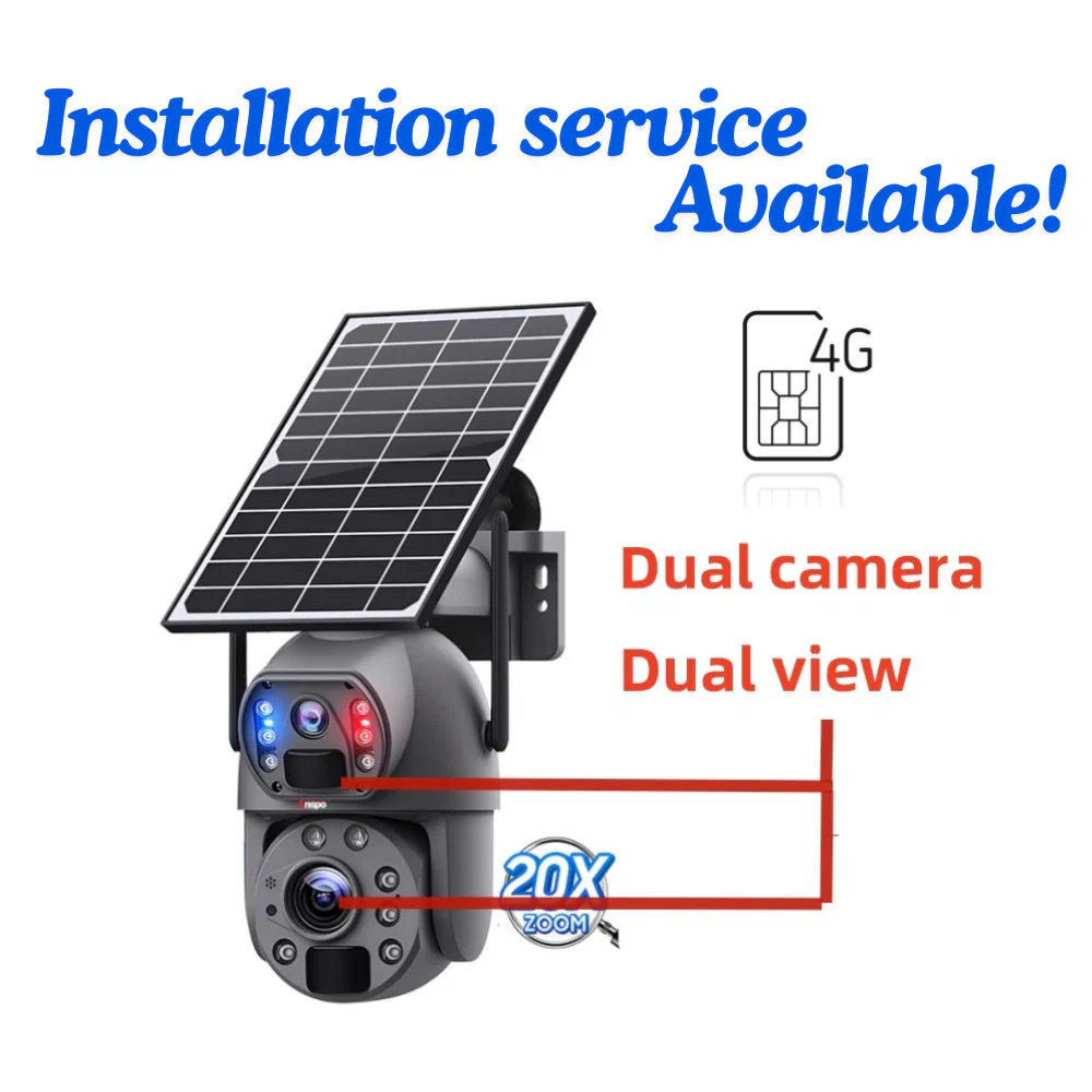 Dual camera 4G SIM SOLAR security camera wireless free batteries with 64GB card - Image 14