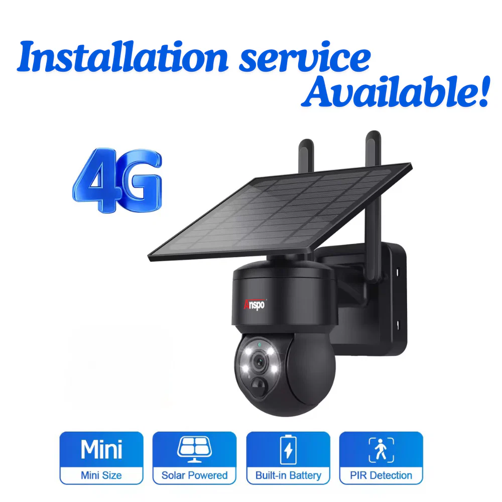 Anspo 4G SIM SOLAR security camera wireless free batteries and 64GB card Black - Image 12