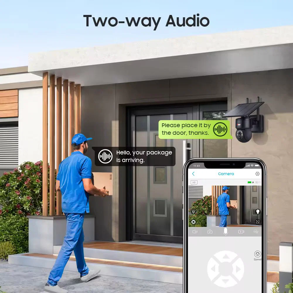 Anspo 4G SIM SOLAR security camera wireless free batteries and 64GB card Black - Image 9