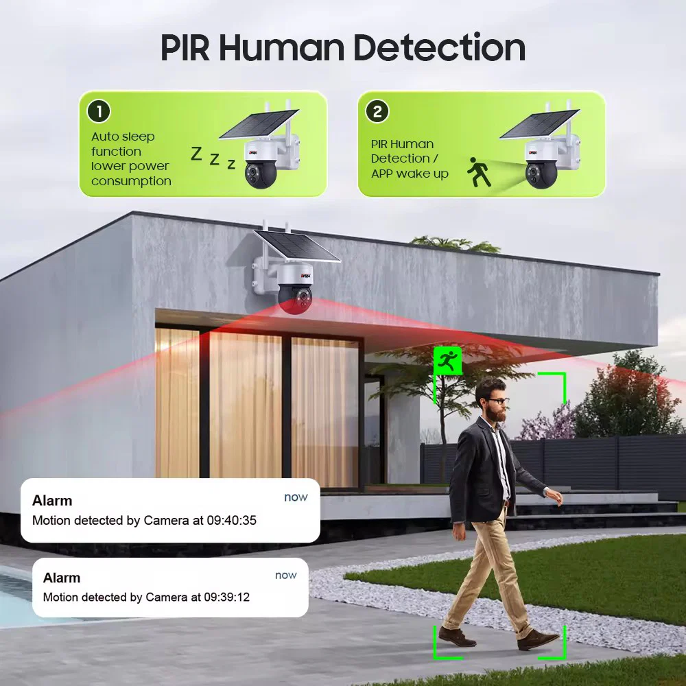Anspo 4G SIM SOLAR security camera wireless free batteries and 64GB card White - Image 7
