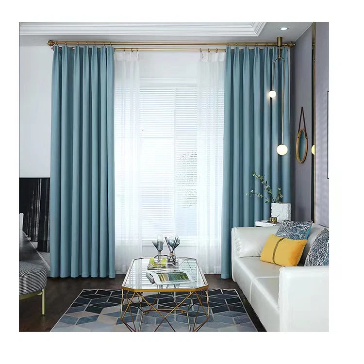 100% Blockout Blue Readymade Curtain drapes – 8 sizes - Image 7