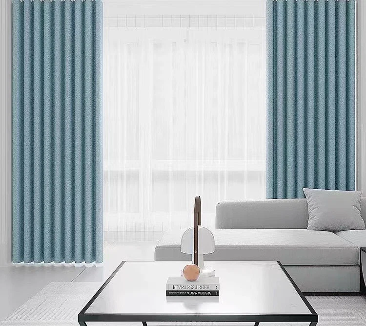 100% Blockout Blue Readymade Curtain drapes – 8 sizes - Image 8