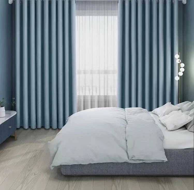 100% Blockout Blue Readymade Curtain drapes – 8 sizes - Image 9