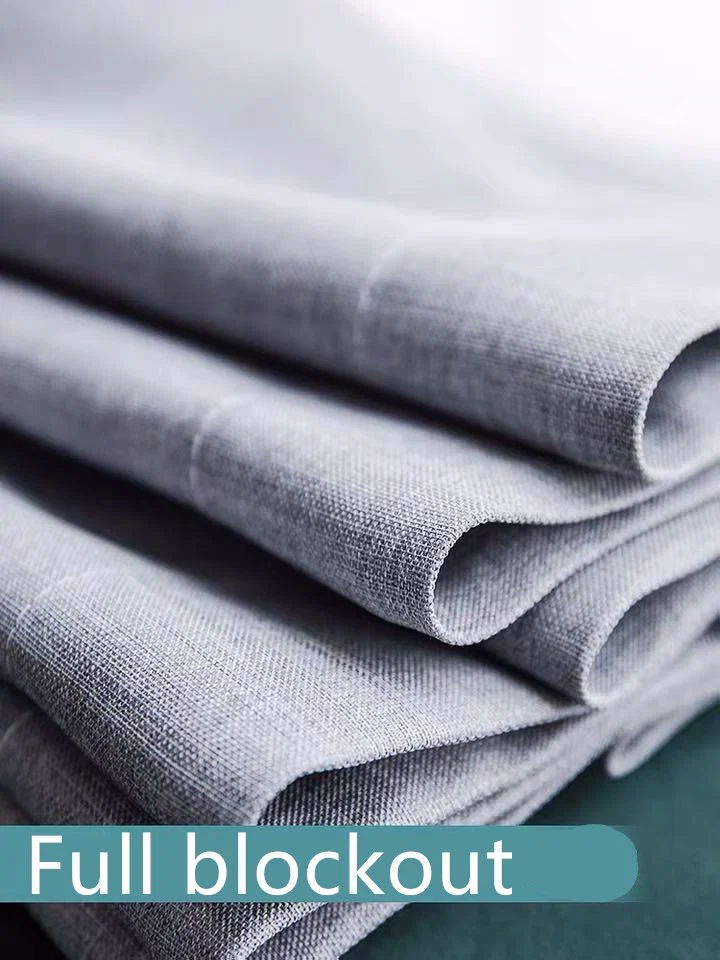 Readymade Curtain 100% Blockout Silver Curtains drapes – 8 sizes - Image 4