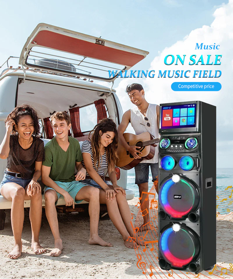 All in 1 Karaoke Machine Touch Screen, Bluetooth party speaker with Wireless microphone - Image 4