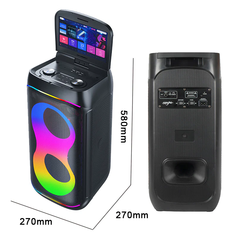 All in 1 Karaoke Machine Touch Screen, Bluetooth party speaker with Wireless microphone - Image 7