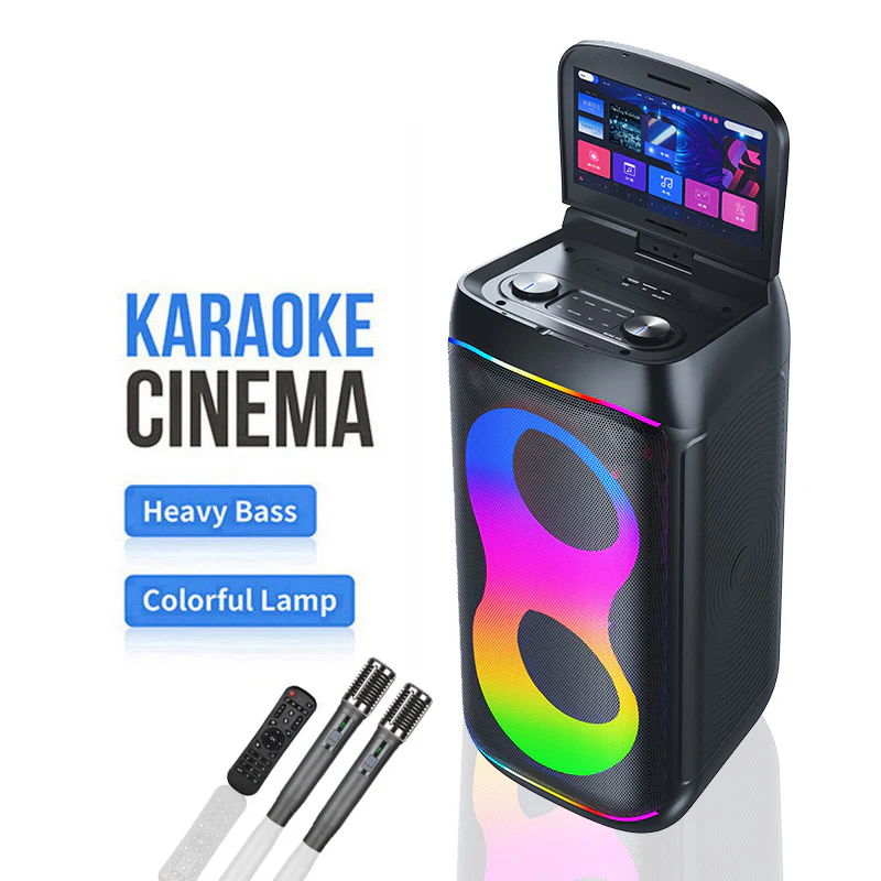 All in 1 Karaoke Machine Touch Screen, Bluetooth party speaker with Wireless microphone - Image 9