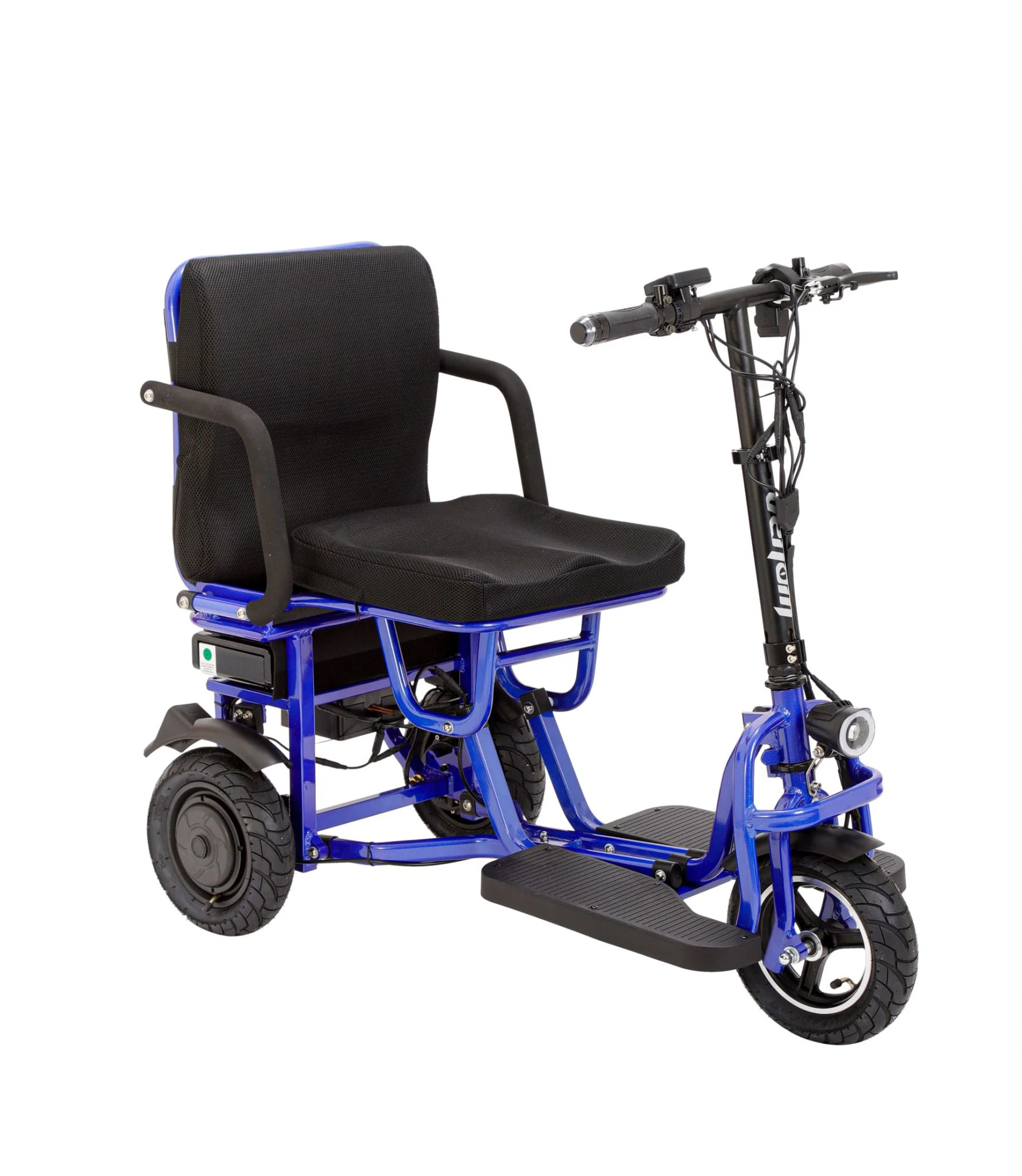 Foldable 3 wheel electric scooter mobility scooter Blue - Image 5