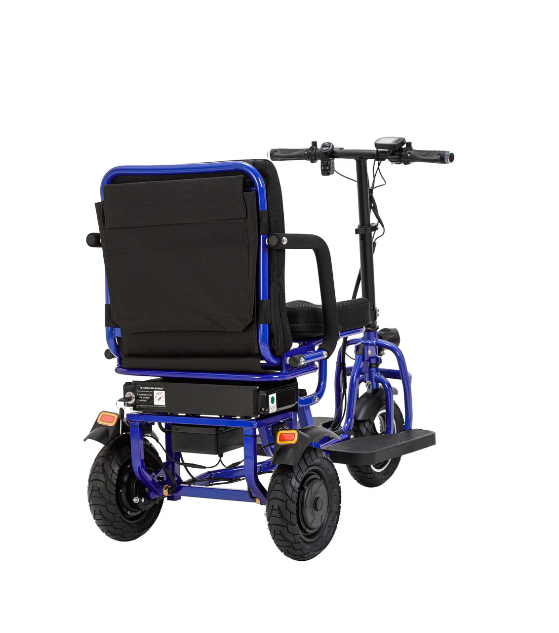 Foldable 3 wheel electric scooter mobility scooter Blue - Image 6