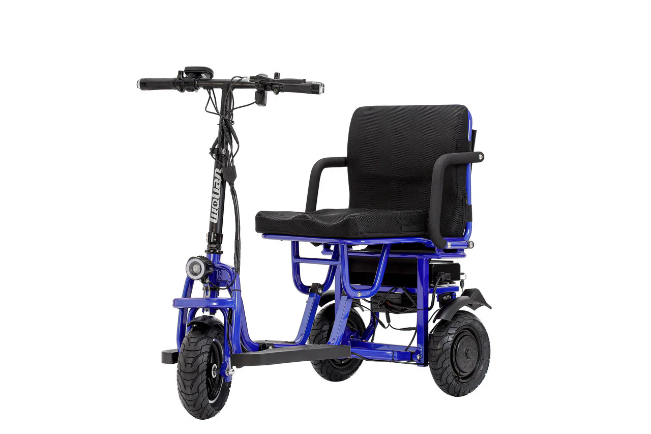 Foldable 3 wheel electric scooter mobility scooter Blue - Image 8