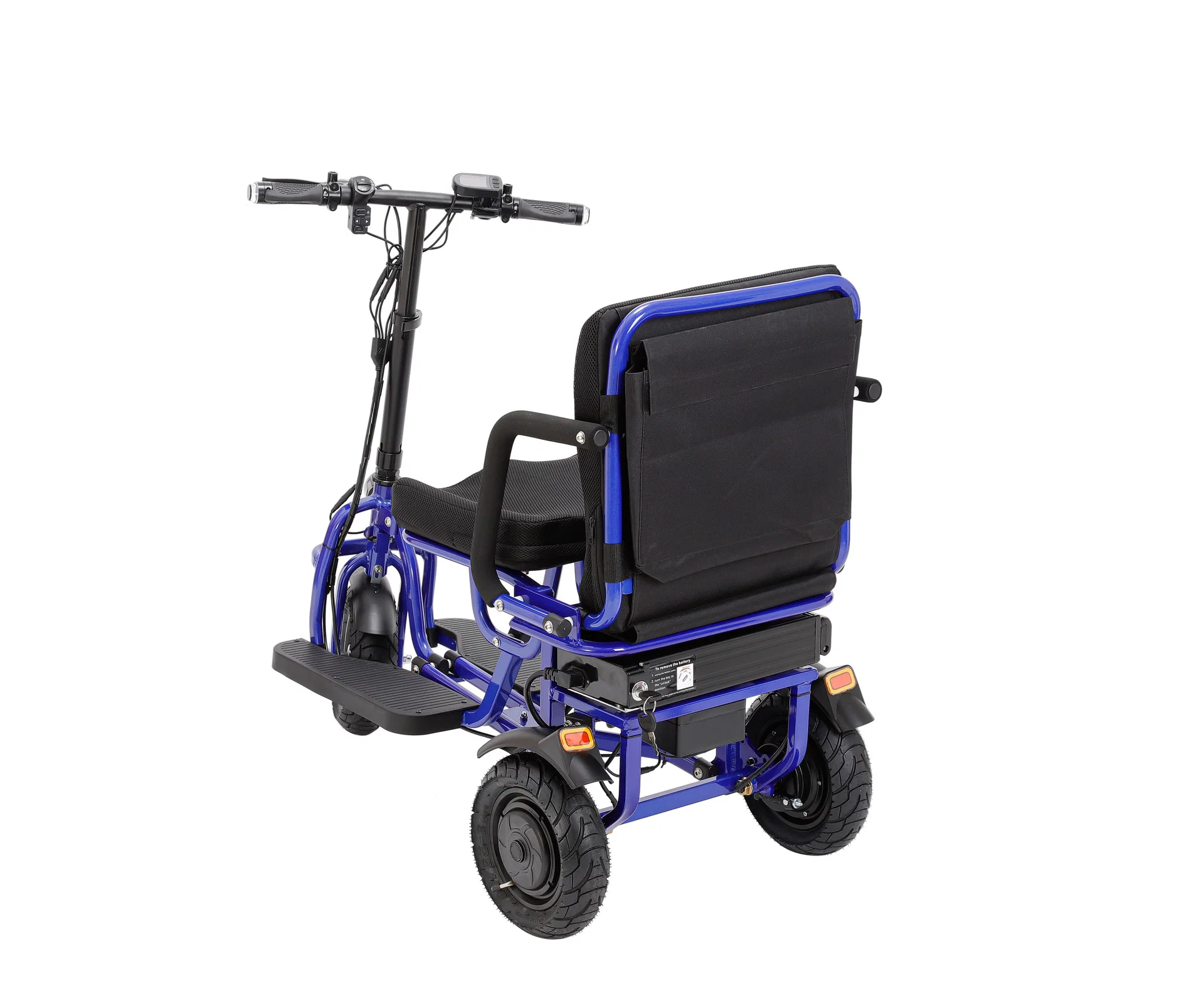 Foldable 3 wheel electric scooter mobility scooter Blue - Image 9