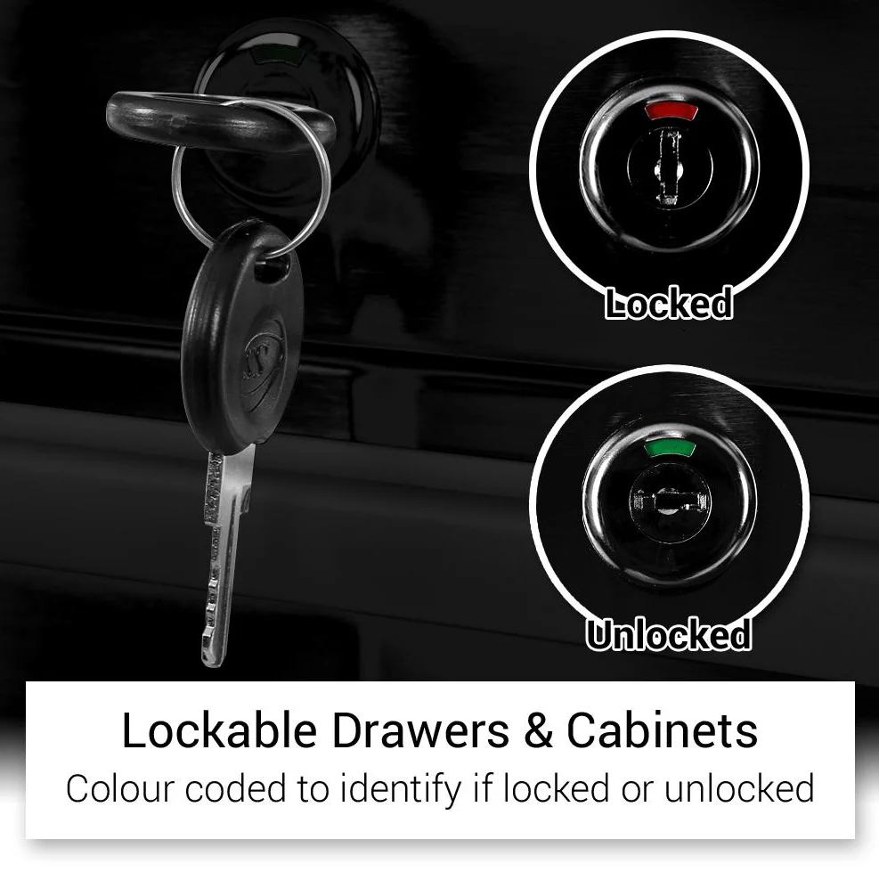 55 Inch 12 Drawers Black Tool Chest workbench - Image 7