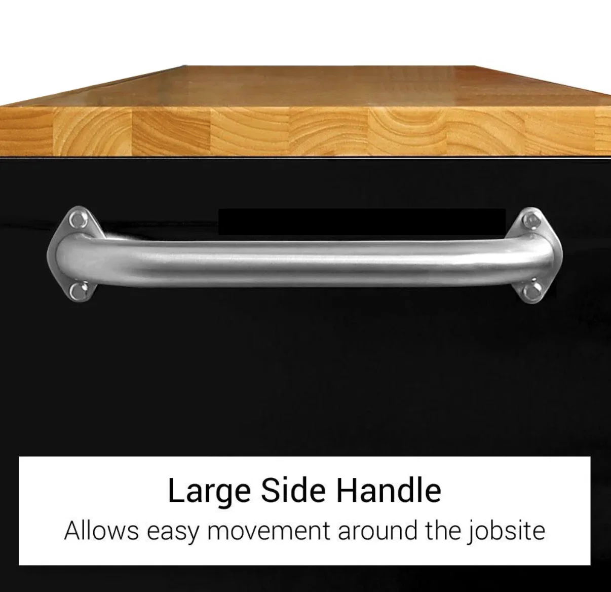 72 Inch 15 Drawers black Tool Chest workbench with wooden top - Image 7