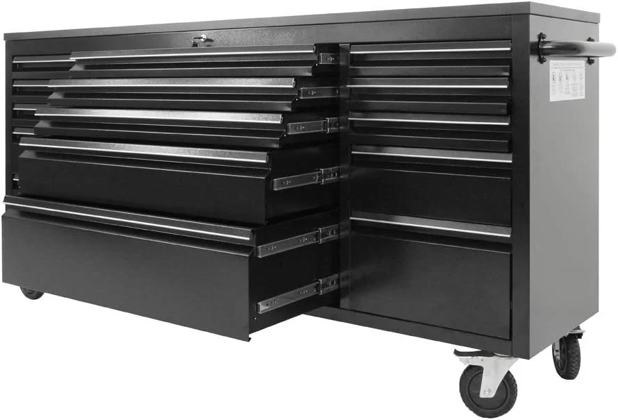 72 Inch 15 Drawers black Tool Chest workbench - Image 3
