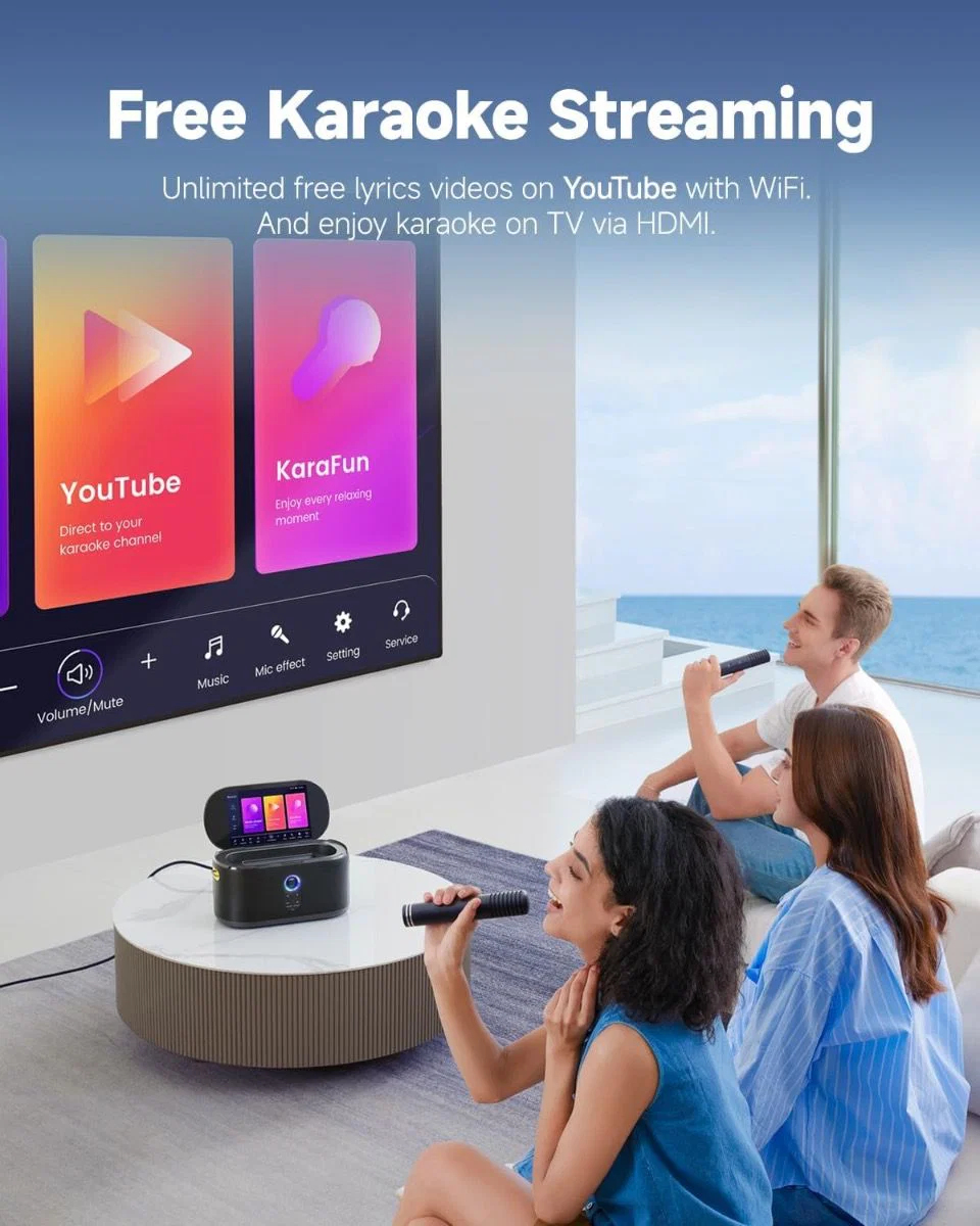Ikarao S1 Karaoke Machine System With 10.1″ Touch Screen Wireless Mic - Image 6