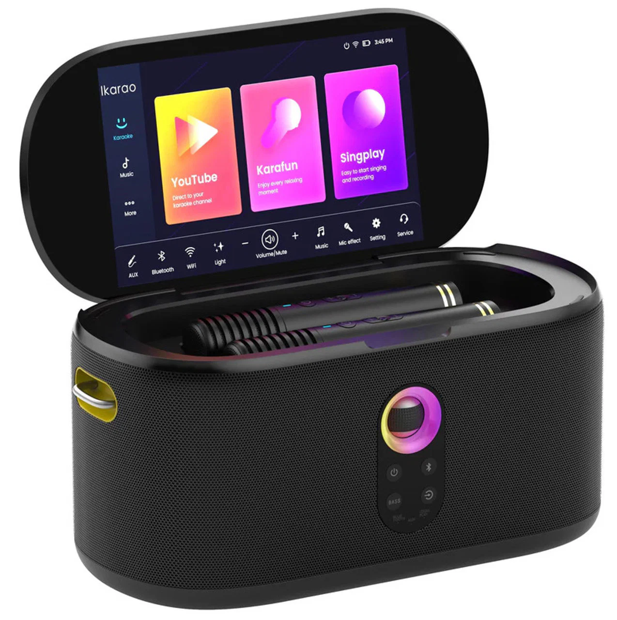 Ikarao S1 Karaoke Machine System With 10.1″ Touch Screen Wireless Mic - Image 7