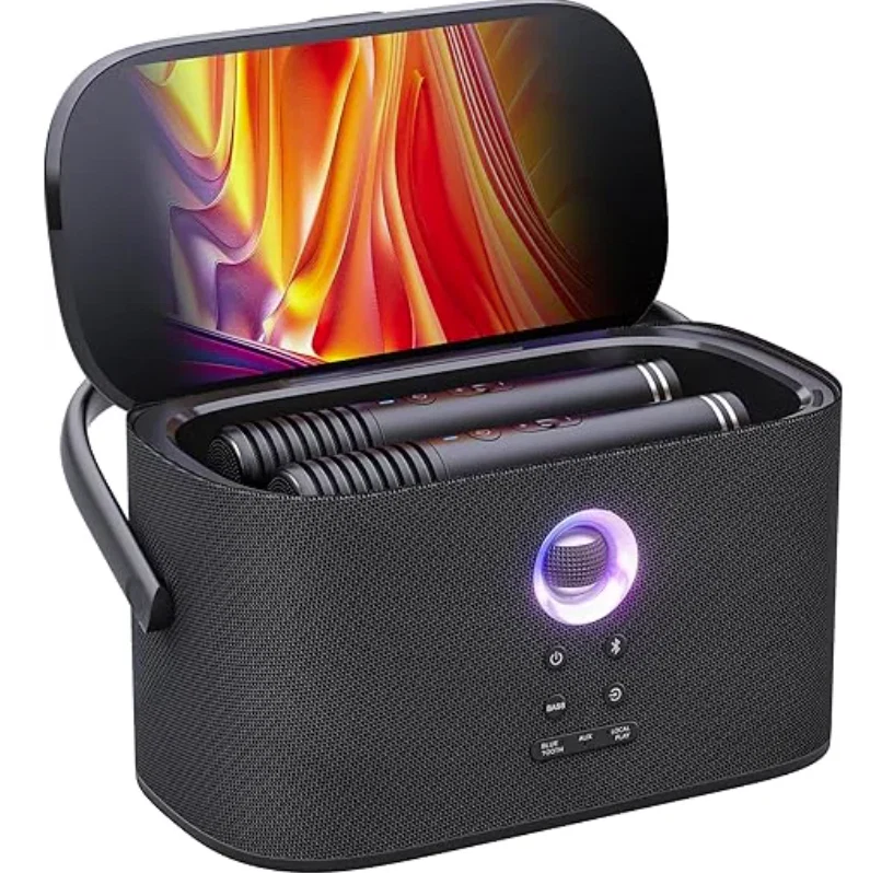 Ikarao S2 Karaoke Machine System With 8″ Touch Screen Wireless Mic - Image 4