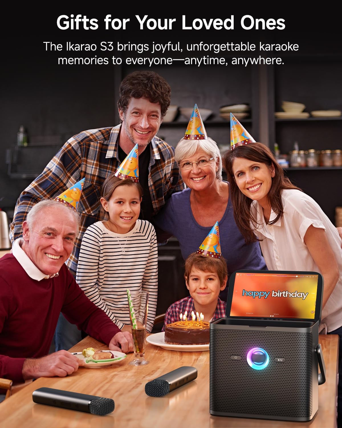 Ikarao S3 Karaoke Machine System With 7″ Touch Screen Wireless Mic - Image 11