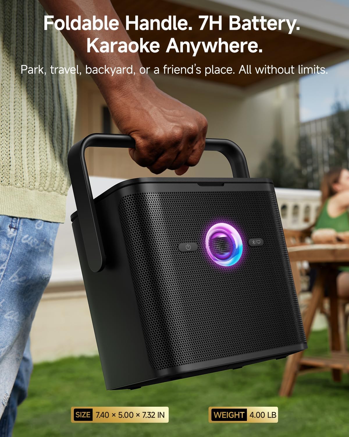 Ikarao S3 Karaoke Machine System With 7″ Touch Screen Wireless Mic - Image 13