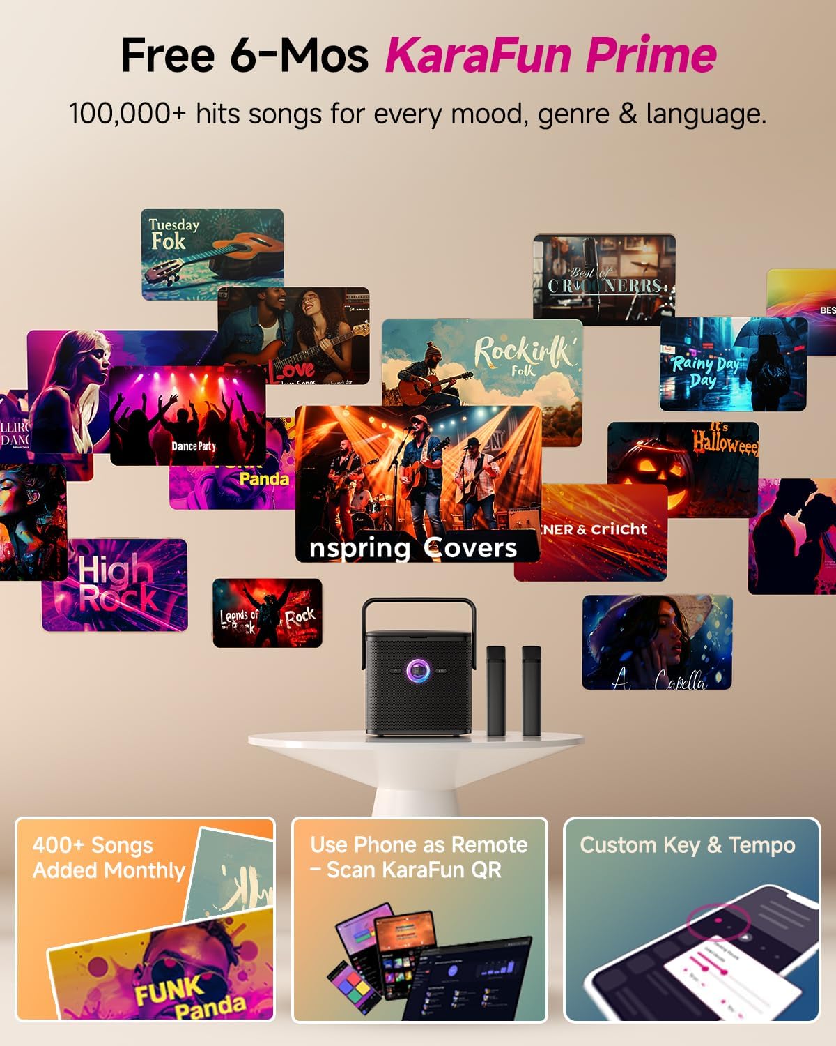 Ikarao S3 Karaoke Machine System With 7″ Touch Screen Wireless Mic - Image 16