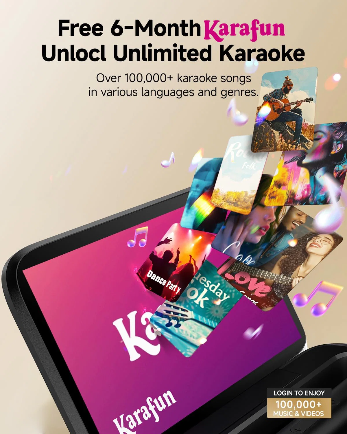 Ikarao S3 Karaoke Machine System With 7″ Touch Screen Wireless Mic - Image 4