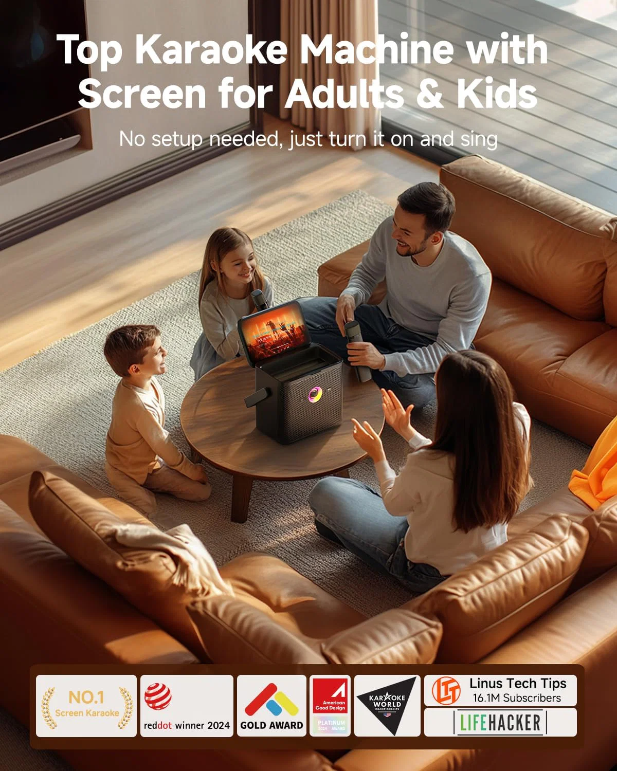 Ikarao S3 Karaoke Machine System With 7″ Touch Screen Wireless Mic - Image 7