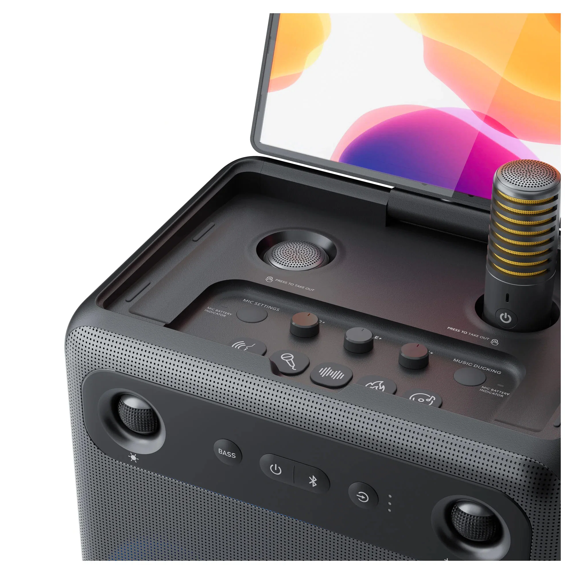 Ikarao Break X2 Karaoke Machine System With 10.1″ Touch Screen Wireless Mic - Image 9