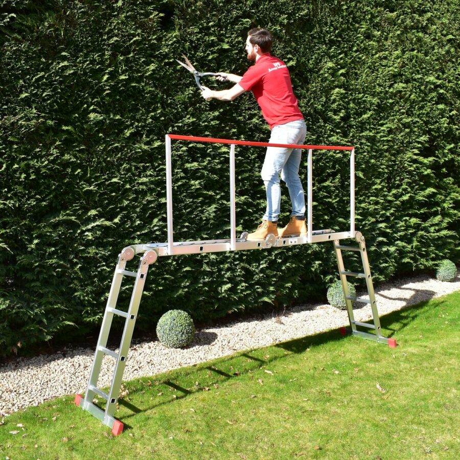 Ladder Multi Purpose 4.7m with two platforms folding ladder - Image 13