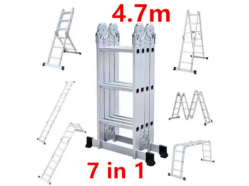 Ladder Multi Purpose 4.7m with two platforms folding ladder - Image 8