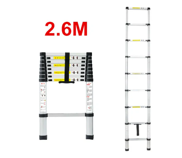 Ladder Telescopic Aluminium Extension Ladder 1m-2.6m - Image 3