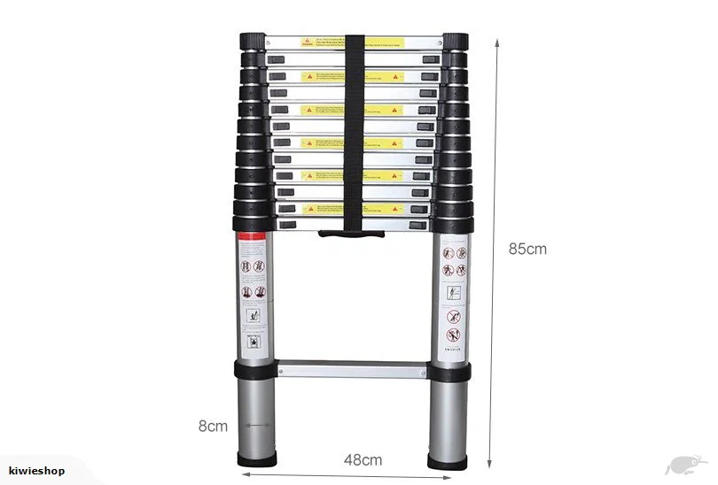 Ladder Telescopic Aluminium Extension Ladder 1m-3.8m - Image 6