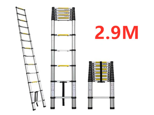 Ladder Telescopic Aluminium Extension Ladder 2.9m - Image 3