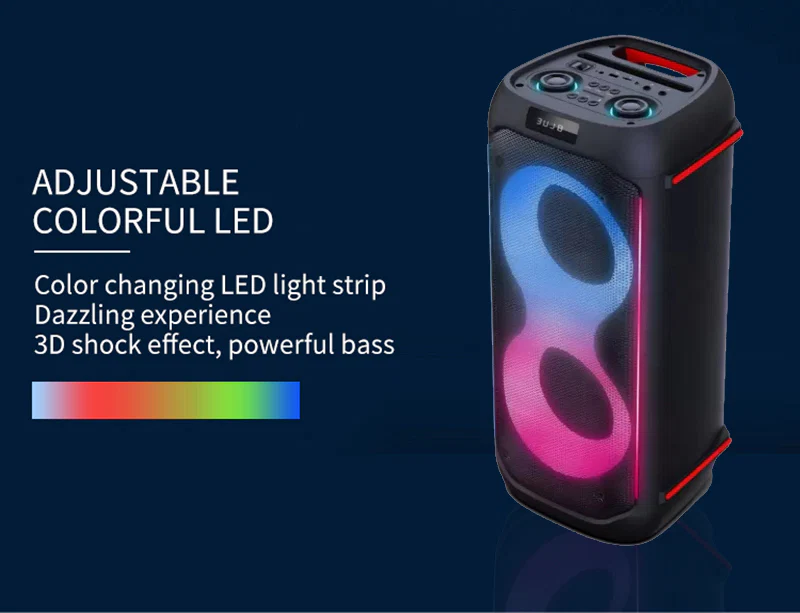 Bluetooth party speaker with microphone 2 x 6.5″ bass Partybox 610 - Image 5