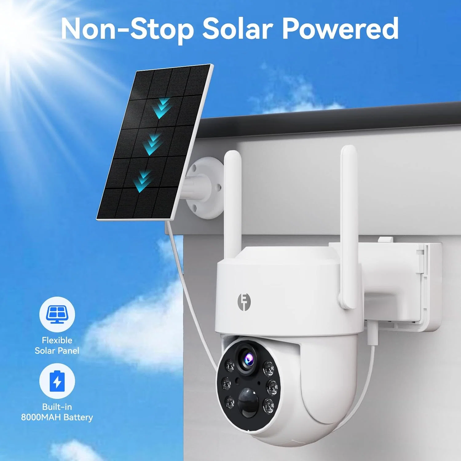 Wireless Security Camera SOLAR WIFI and battery powered free batteries and 64GB storage card - Image 4