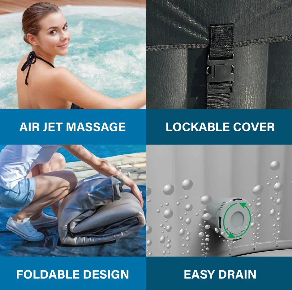 Avenli SPA London Portable Spa Heating Filtration System Inflatable Spa - Image 4