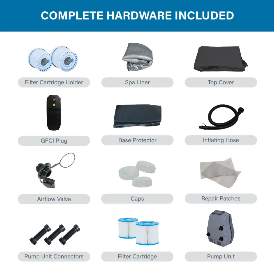 Avenli SPA London Portable Spa Heating Filtration System Inflatable Spa - Image 5