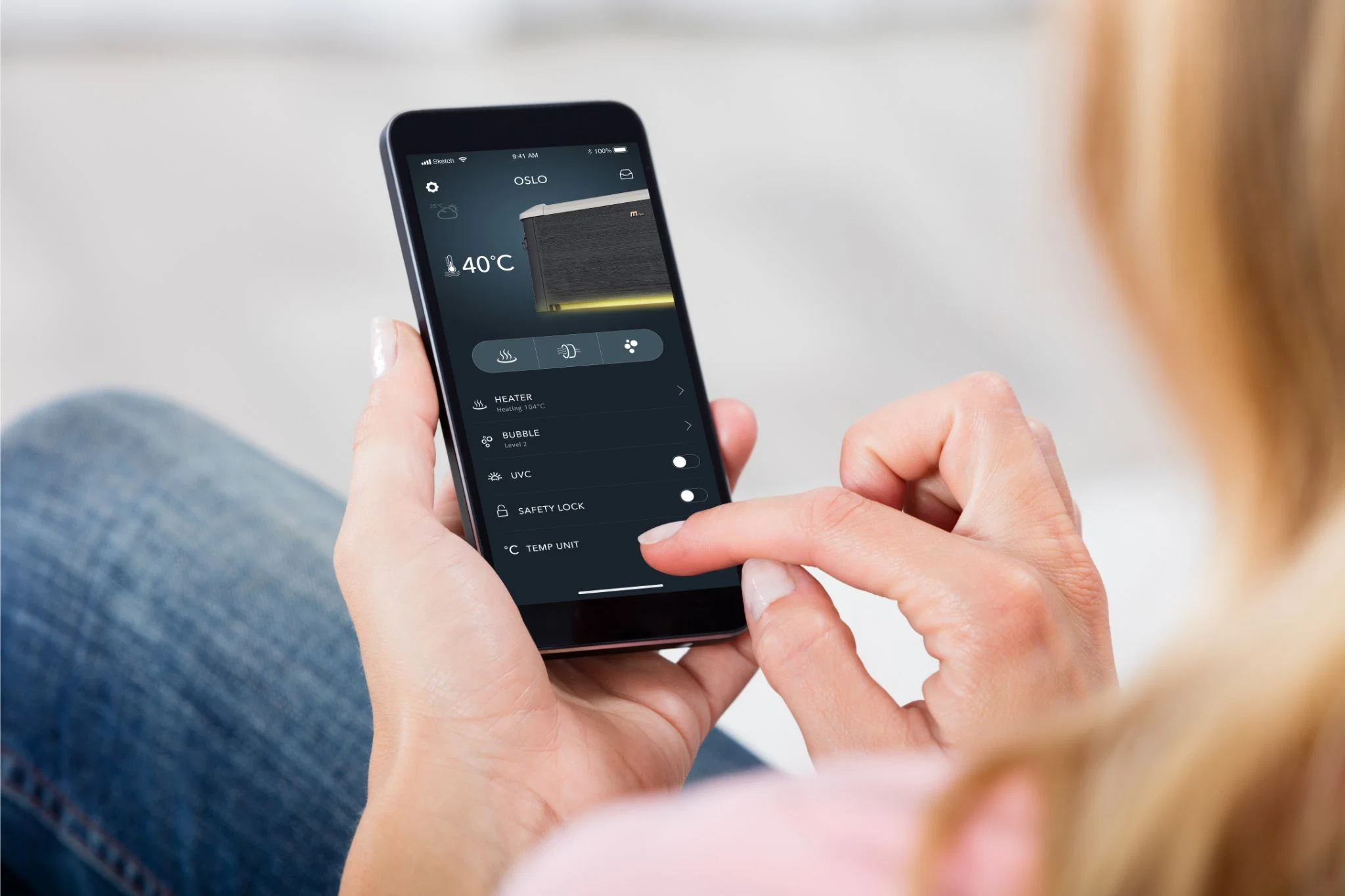 M Spa Oslo Plus 1.8m square, Air Jet massage, filtration system, APP - Image 6