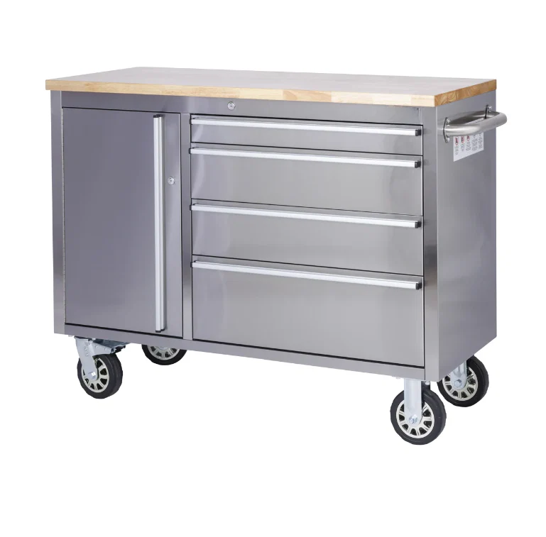 48 inch Stainless Steel 4 Drawer Work Bench tool chest Tool Box Chest Cabinet - Image 3