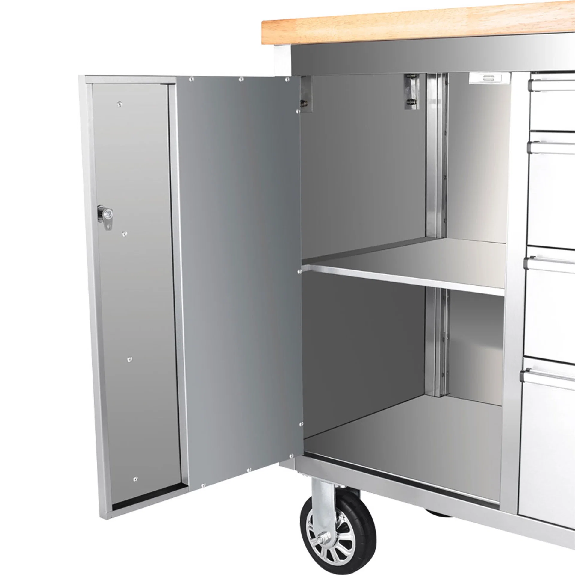 48 inch Stainless Steel 4 Drawer Work Bench tool chest Tool Box Chest Cabinet - Image 8