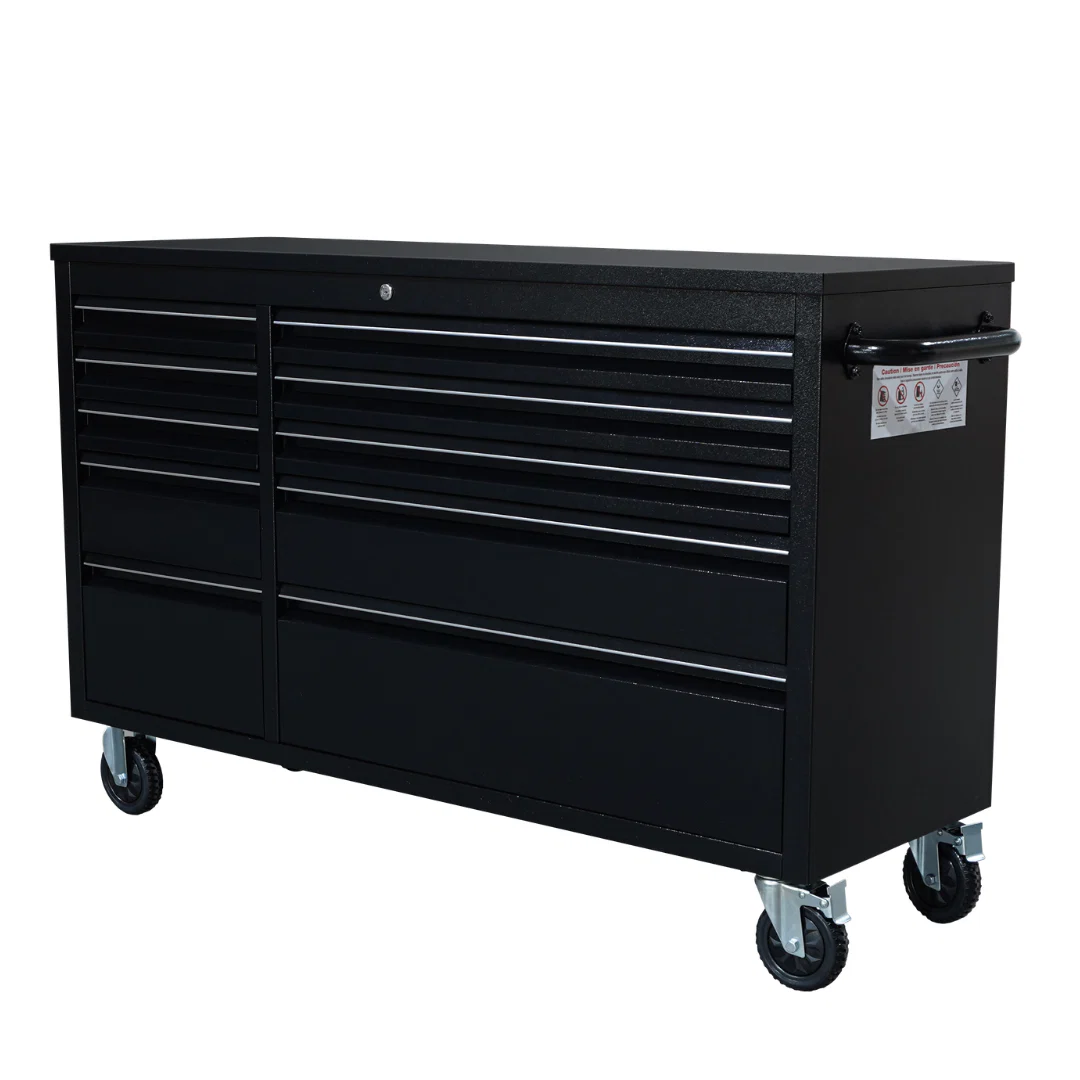 55 inch Black 10 Drawer Work Bench tool chest Tool Box Chest Cabinet - Image 10