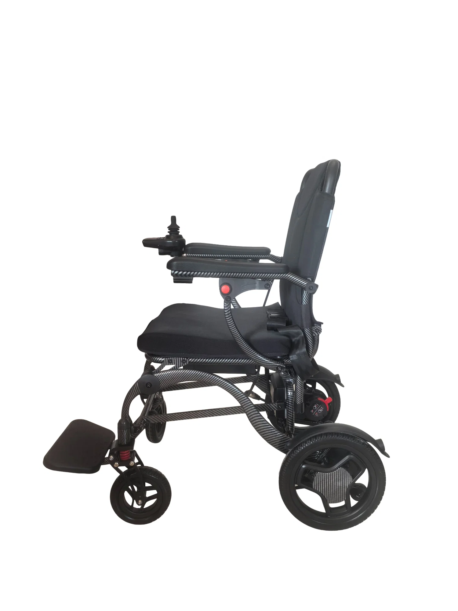 Ultra light Folding Electric Wheelchair With Joystick Control MK9005 Carbon Black - Image 3